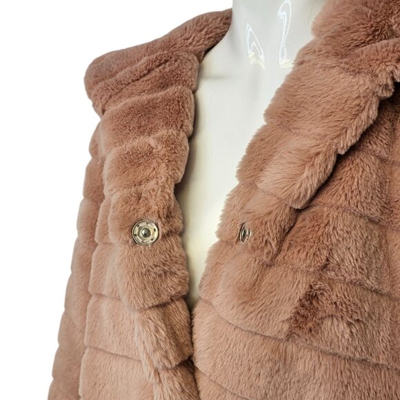 Robin Womens Fluffy Ultra Soft Hooded Jacket, Pockets, Hooded, Pink, 38/US 8 - Picture 9 of 9